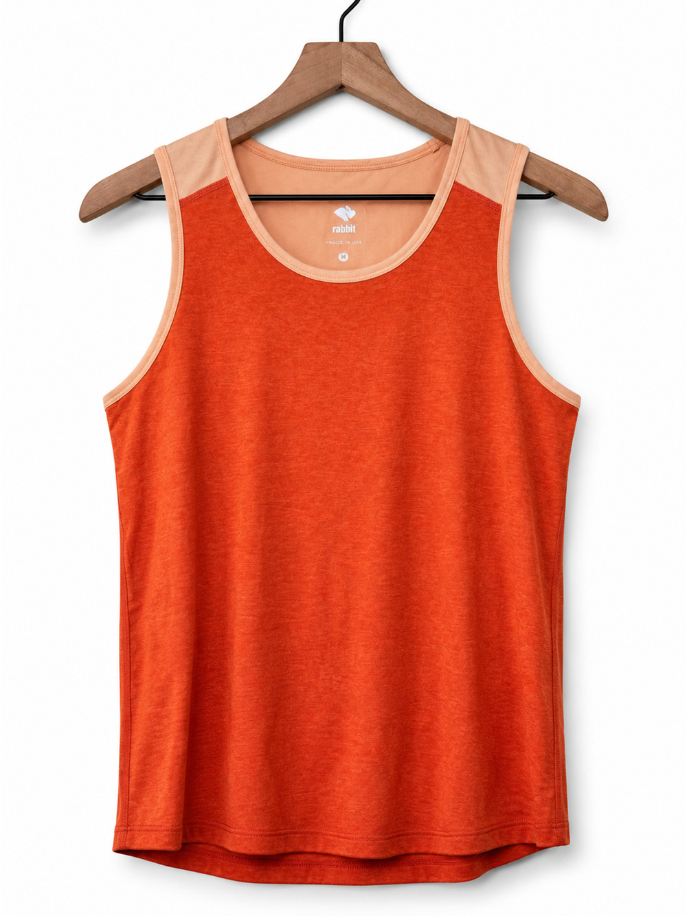 Rabbit Running Orange Heather Running Tank Top Medium Lightweight Athletic